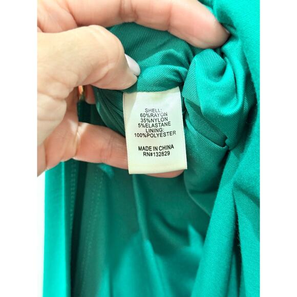 Lovers and Friends Nami Asymmetrical One Shoulder Maxi Dress Seaglass Green XS - Picture 5 of 5